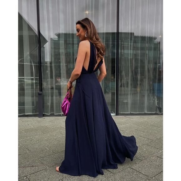 Reformation Peppermint Maxi Dress in Navy size XSP - Picture 2 of 16